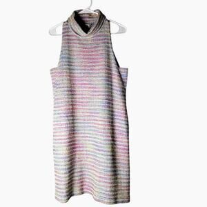 Akemi + Kin Sleeveless Cowl Neck Pocket Dress S Striped Knit Cozy Cottagecore